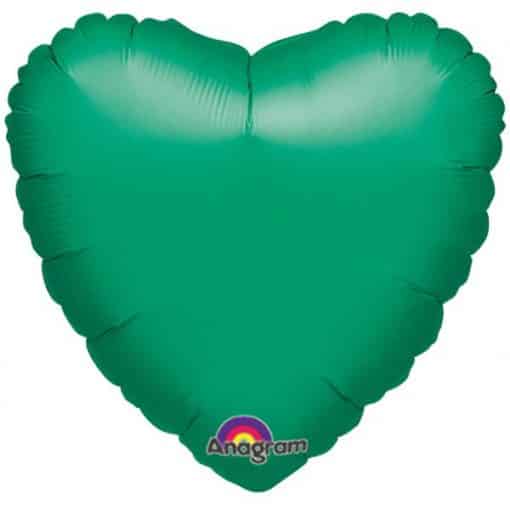 Metallic Green Heart Foil Balloon