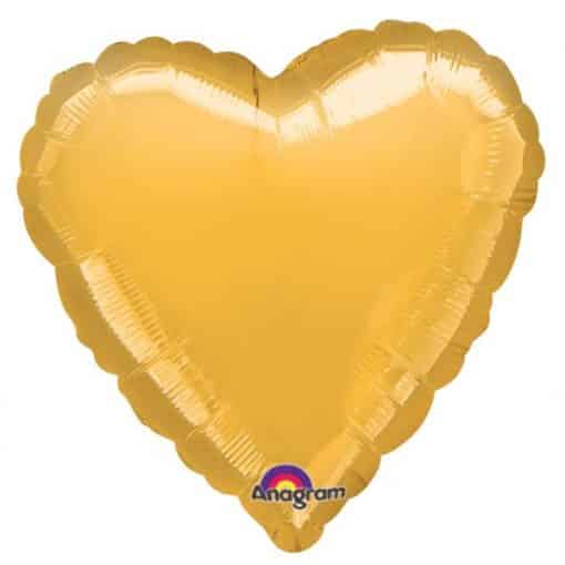 Gold Heart Foil Balloon