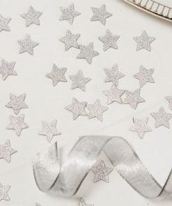 Metallic Perfection Silver Glitter Star Confetti