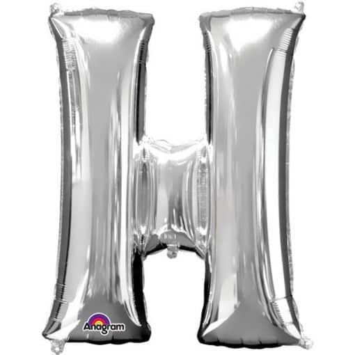 Silver Letter H Balloon