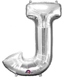 Silver Letter J Balloon