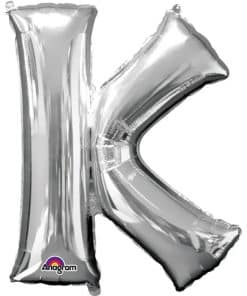 Silver Letter K Balloon