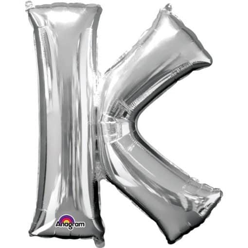 Silver Letter K Balloon