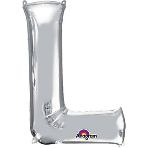 Silver Letter L Balloon