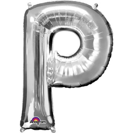 Silver Letter P Balloon