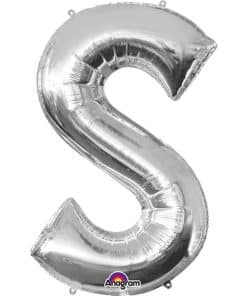 Silver Letter S Balloon