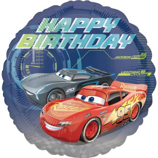 Disney Cars 3 Party Happy Birthday Foil Balloon