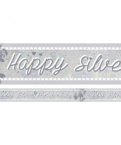 Holographic Silver Anniversary Foil Banner