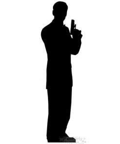 Secret Agent Male Lifesize Cardboard Cutout