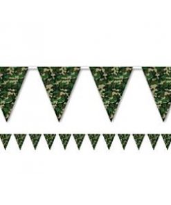 Army Camouflage Print Plastic Bunting