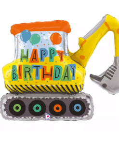 Digger Shaped Happy Birthday Balloon