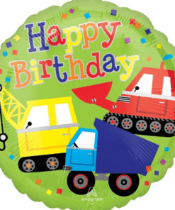 Happy Birthday Diggers & Trucks Balloon