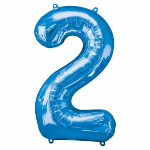 Blue Number 2 Balloon