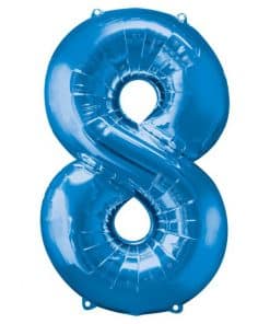 Blue Number 8 Balloon