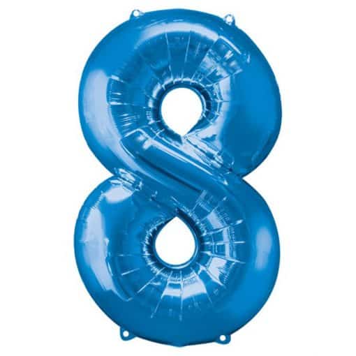 Blue Number 8 Balloon