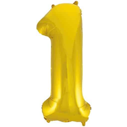 Gold Number 1 Balloon