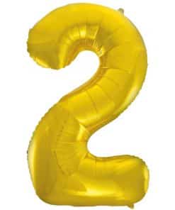 Gold Number 2 Balloon