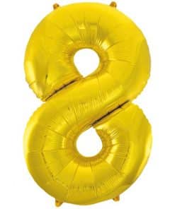 Gold Number 8 Foil Balloon