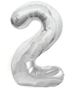 Silver Number 2 Balloon