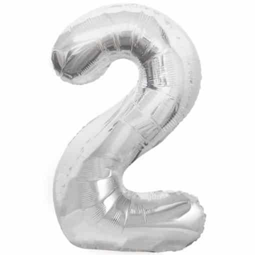 Silver Number 2 Balloon