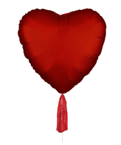 Jumbo Red Heart with Tassel Balloon