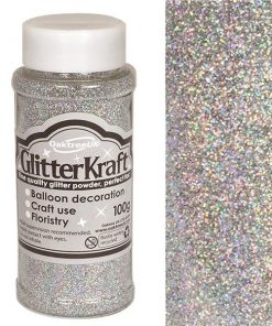 Silver Balloon Glitter Tub