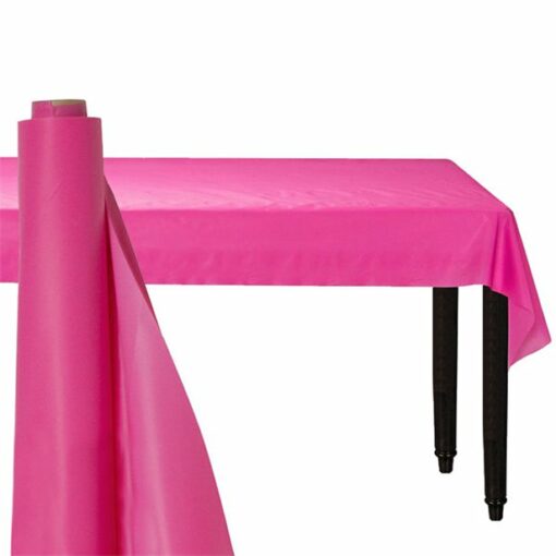 Bright Pink Banqueting Plastic Table Roll