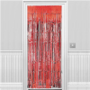 Red Shimmer Door Curtain