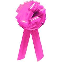 Pom Pom Bow Bright Pink