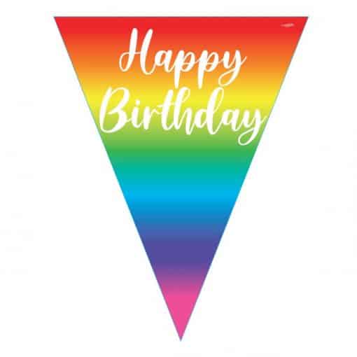 Happy Birthday Rainbow Foil Bunting