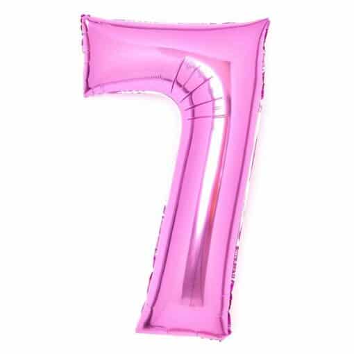 Number 7 Pink Foil Balloon - 34