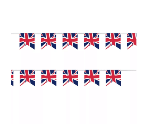 Union Jack Plastic Pennant Bunting - 2.7m