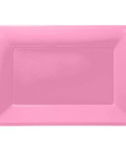 Baby Pink Reusable Plastic Serving Platters