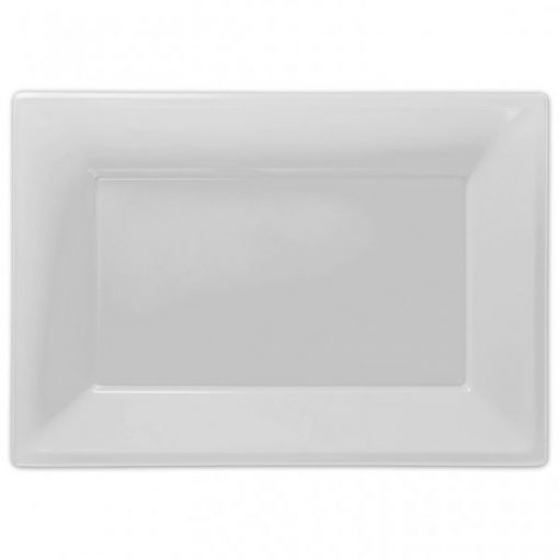 White Plastic Platters