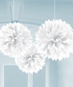 White Pom Pom Decorations