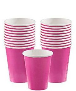 Hot Pink Party Paper Cups