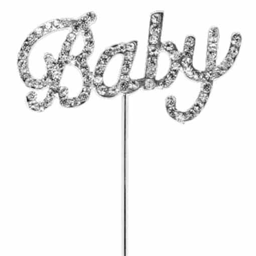 'Baby' Diamante Cake Pick