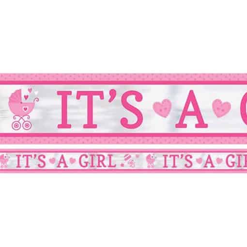 Baby Shower 'It's a Girl' Foil Banner