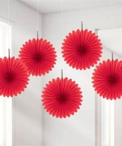 Red Paper Fan Decorations