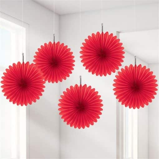 Red Paper Fan Decorations