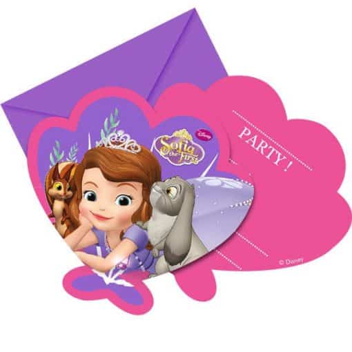 Sofia the First Party Invitation Cards