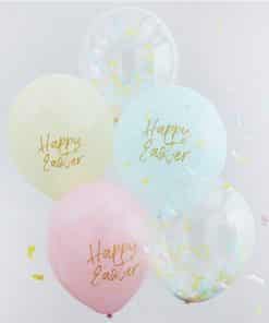 Happy Easter Pastel & Confetti Mix Balloons