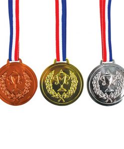 Gold, Silver & Bronze Plastic Medals