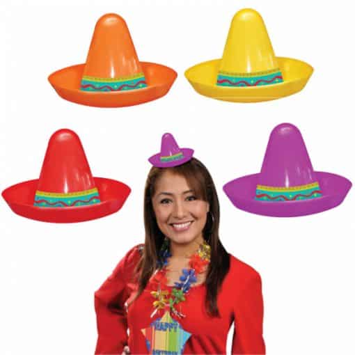 Mini Plastic Sombrero Hats