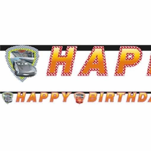 Disney Cars 3 Party Happy Birthday Letter Banner