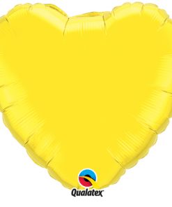 Yellow 18" Foil Heart Balloon