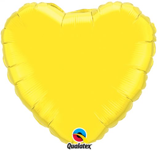 Yellow 18" Foil Heart Balloon