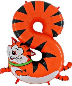 Animaloons Cat - Number 8 Age Balloon - 40"