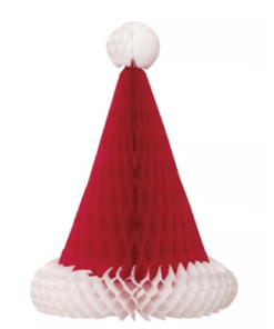 Christmas Honeycomb Santa Hat Decoration