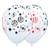 Cards & Dice Printed Latex Balloons